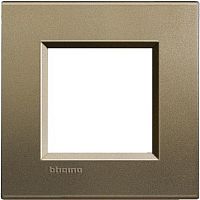 Рамка прямоугольная Legrand BTicino LivingLight 2 мод Коричневый шелк  картинка